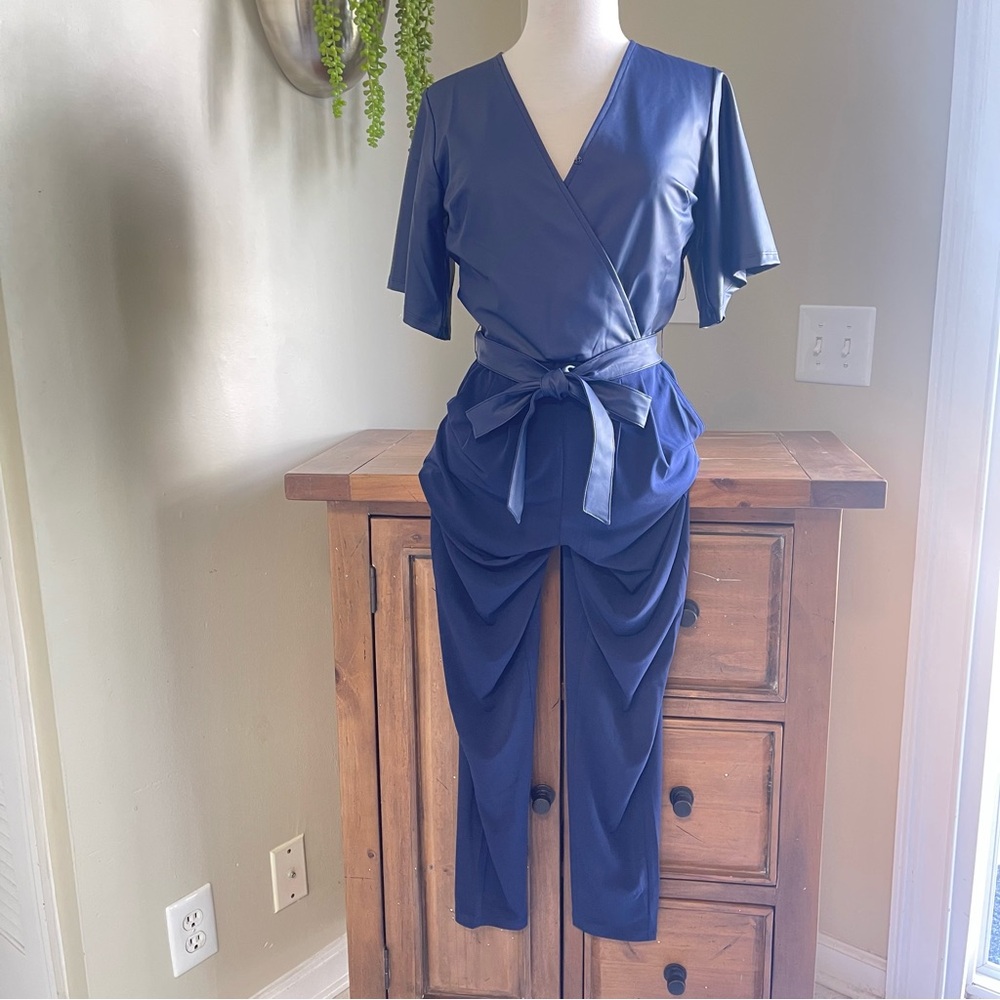 Colleen Lopez Navy Blue Jumpsuit